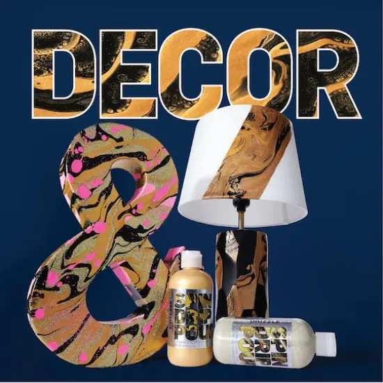 FolkArt&reg; Drizzle&trade; Glitter Fluid Pouring Acrylic Paint Gold Rush {12}