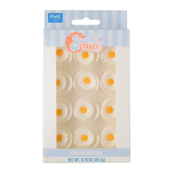 PME Cake Sweet Street&reg; White Daisy Icing Decorations {3}