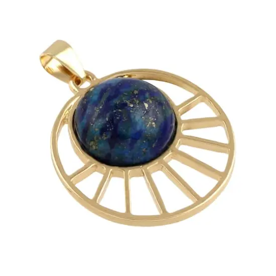 Blue & Gold Lapis Sun Pendant by Bead Landing&trade; {1}