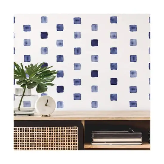 RoomMates Blue Watercolor Blocks Peel & Stick Wall Decals {3}