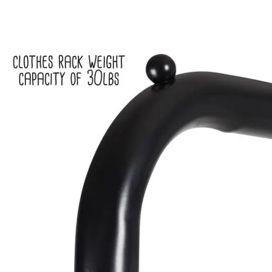 Honey Can Do Black Single Garment Rack with Shoe Shelf & Hanging Bar {15}