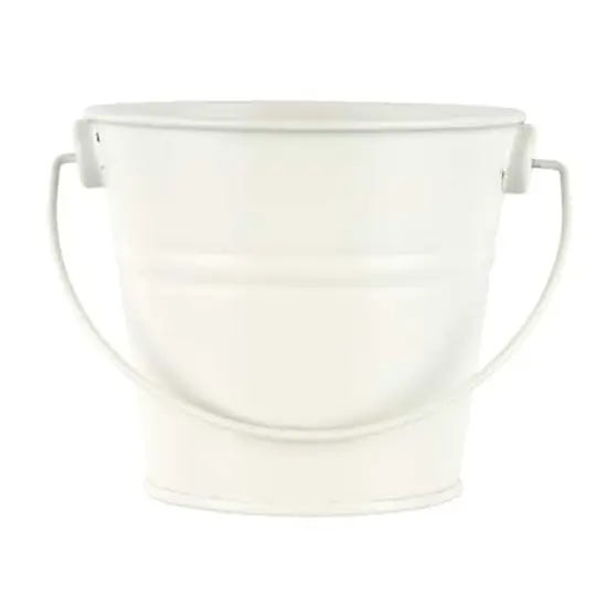 3" White Metal Buckets by Celebrate It&trade;, 5ct. {1}