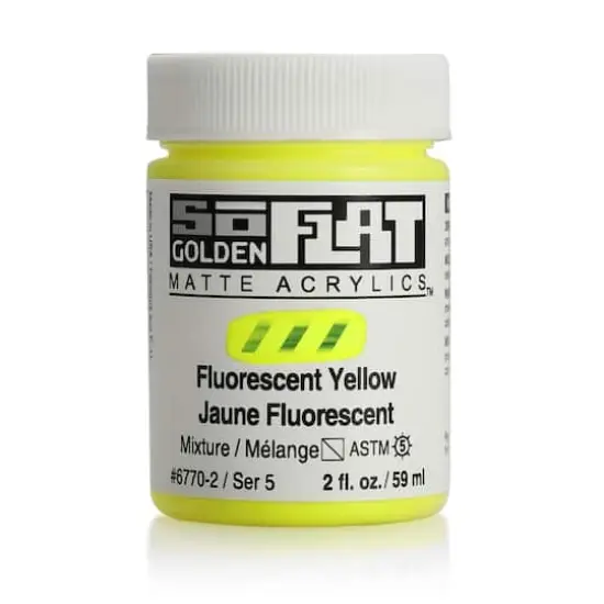 Golden&reg; 2oz. SoFlat Matte Acrylic Paint Fluorescent Yellow {1}