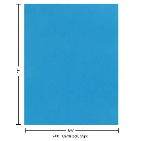 PA Paper™ Accents 8.5" x 11" 74lb. Cardstock, 25 Sheets Bluebird {5}