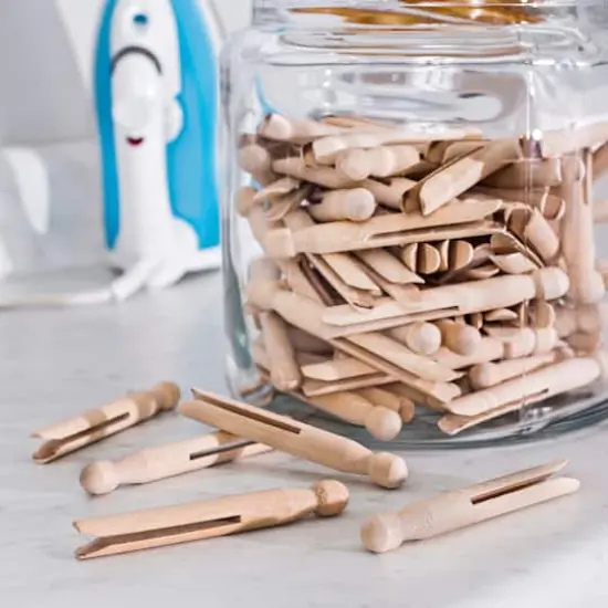 Honey Can Do Classic Round Wooden Clothespins {3}