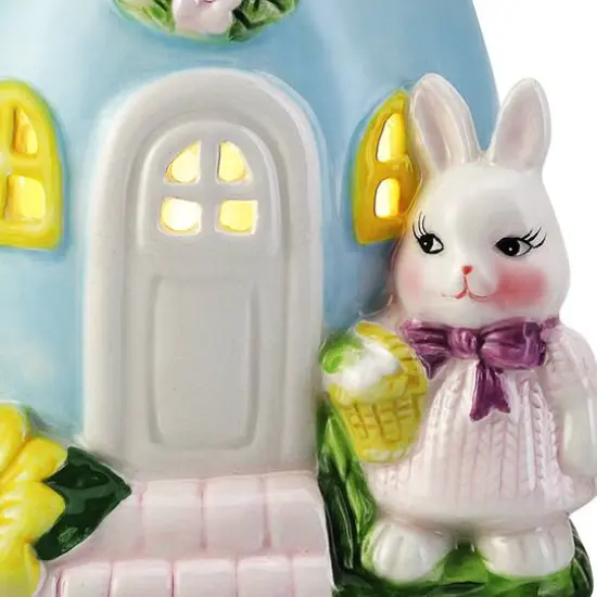 Mr. Cottontail 5" Ceramic Bunny Cottages Set {6}
