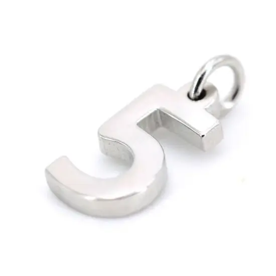 Sterling Silver Number Charm by Bead Landing&trade; 5 {8}