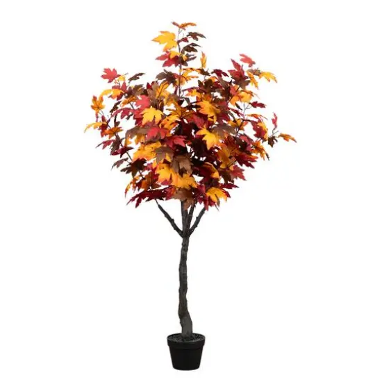 5ft. Autumn Smoky Maple Artificial Fall Tree  {6}