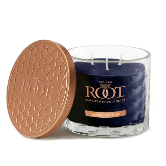 Root Candles Signature 3-Wick Honeycomb Beeswax Blend Jar Candle Seaside Harbor {1}