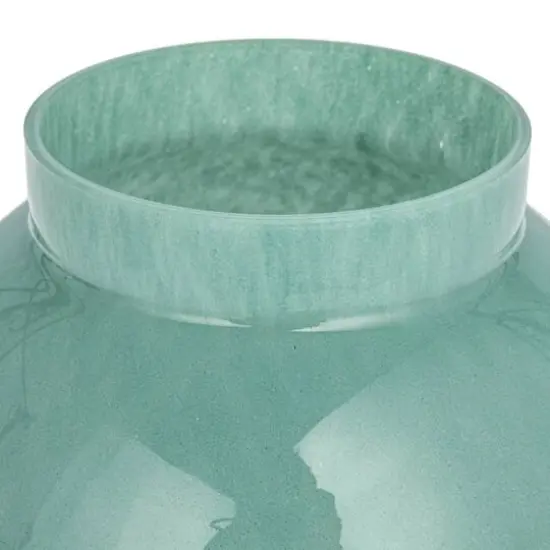 Hello Honey&reg; 7.25" Blue Round Glass Opaque Vase {5}