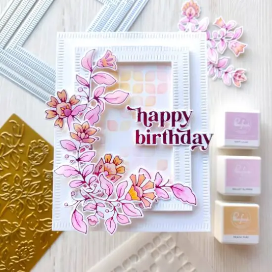 Pinkfresh Studio Essentials Blanket Stitch Rectangle Die Set {6}