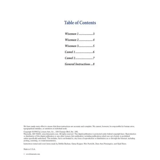 Leisure Arts&reg; The Wise Men Heirloom Nativity Book 2 {4}