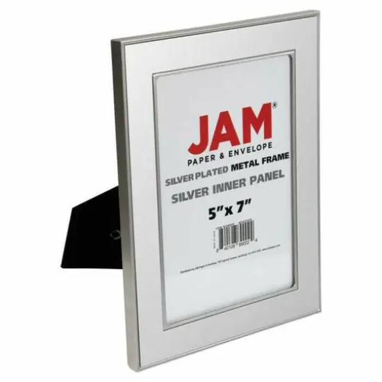 JAM Paper 2 Pack Silver Plated 5" x 7" Metal Picture Frames {1}