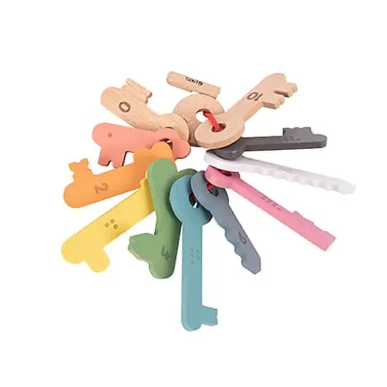 TickiT&reg; Rainbow Wooden Keys Play Set {3}