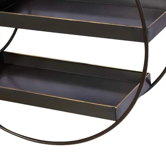Black Metal Contemporary Wall Shelf, 20" x 34" x 7" {5}