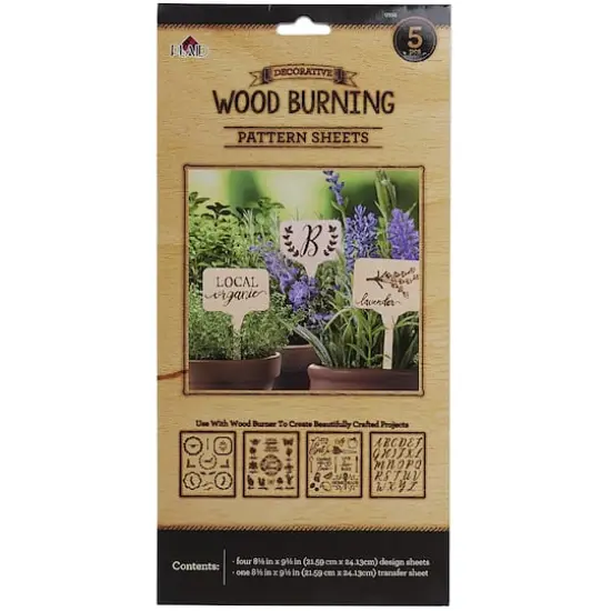 Plaid&reg; Outdoor Wood Burning Pattern Sheets, 5ct. {1}