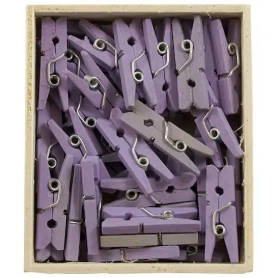 JAM Paper 7/8" Wood Clothespins, 100ct. Lavender {1}