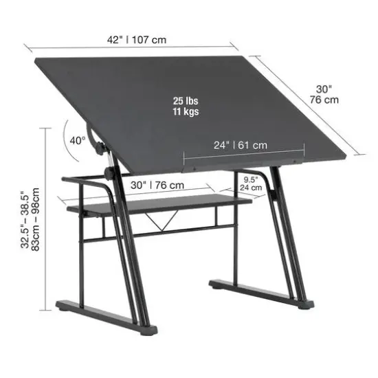 Studio Designs Zenith Height Adjustable Drafting Table {11}