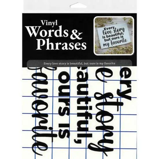 Leisure Arts&reg; Vinyl Matte Black Every Love Story Decal {4}