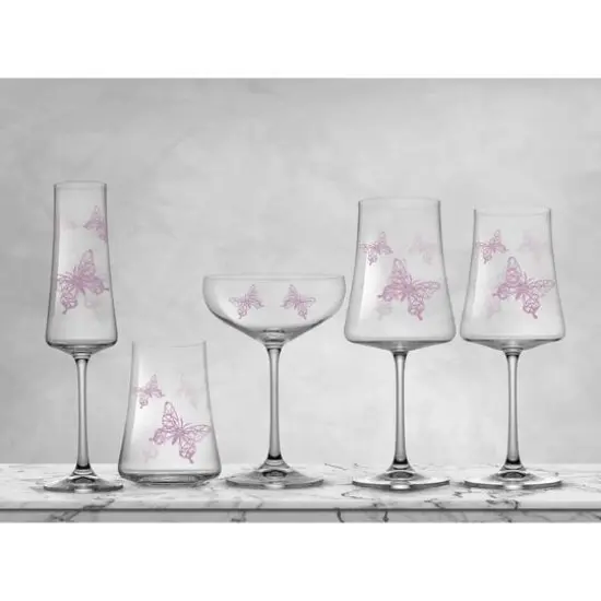 JoyJolt® 10oz. Meadow Butterfly Crystal Champagne Flute Set, 2ct. {9}