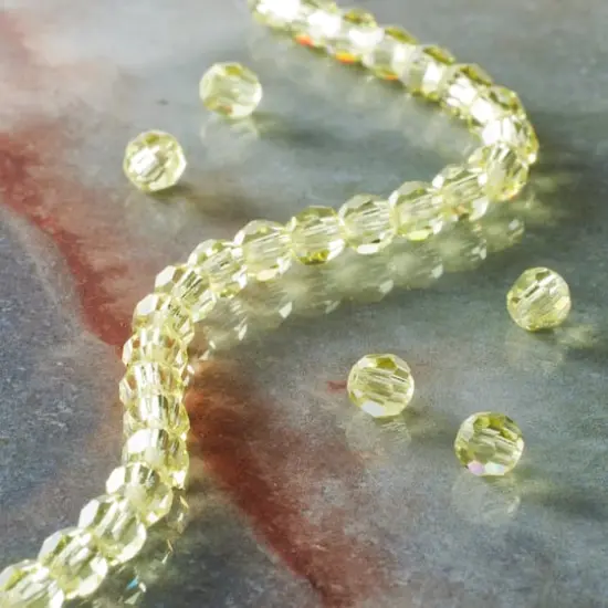 Preciosa Glass Crystal Round Beads, 4mm by Bead Landing&trade; Jonquil {3}