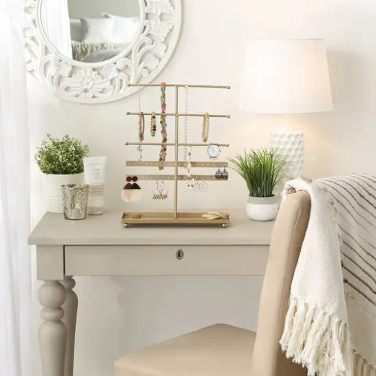 DII&reg; 3 Tier Jewelry Organizer Rose Gold Matte {4}