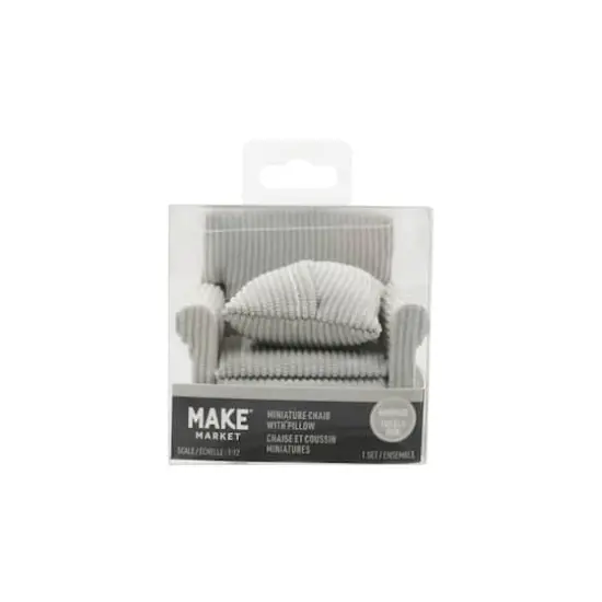 Miniature Gray Textured Chair by Make Market&reg; {1}