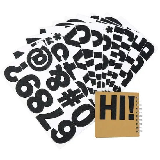 Glitter Alphabet Stickers by Recollections&trade; Black {3}