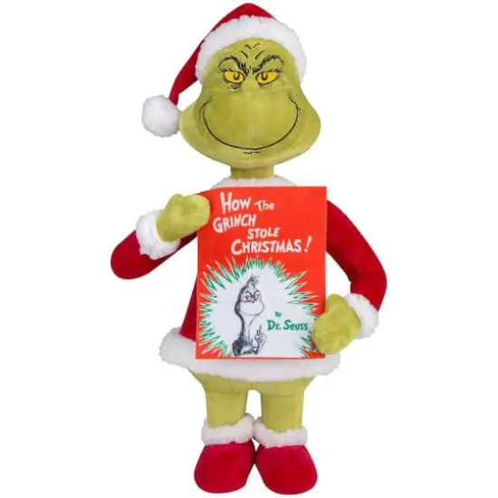 18.5" Grinch Holiday Greeter with How the Grinch Stole Christmas Book {1}