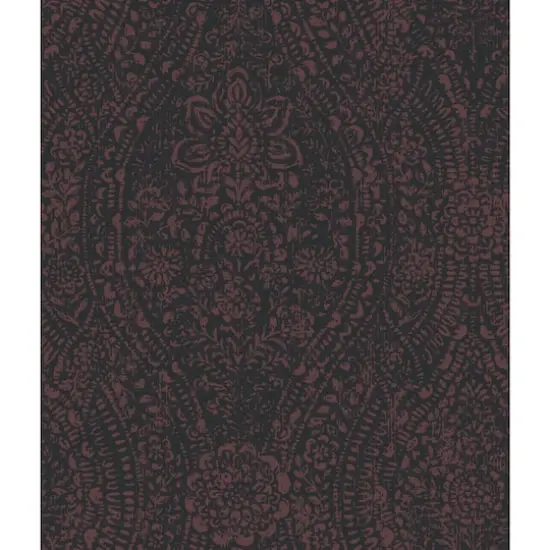 RoomMates Ornate Ogee Peel & Stick Wallpaper Purple and Black {1}