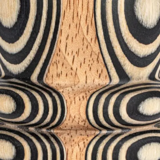 Hello Honey® Natural & Black Inlaid Circles Wood Salt & Pepper Mills Set {5}