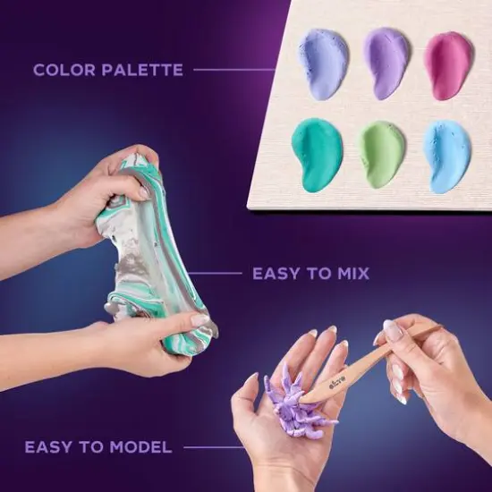 OKTO DIY Wood & Craft Tenderness Succulents Clay Kit {4}