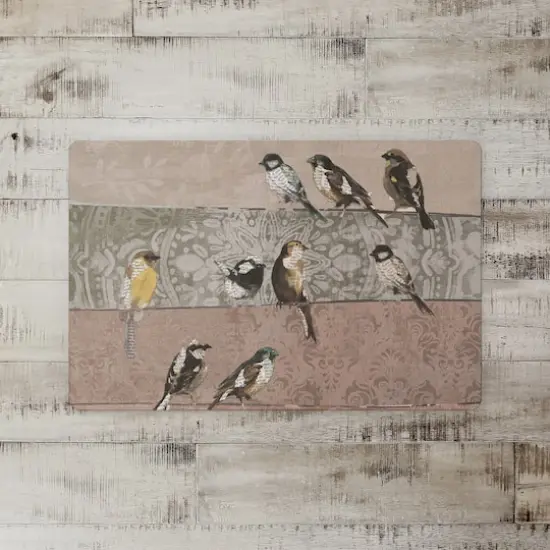 Collage Bird Patchwork 18" x 27" Floor Mat {3}