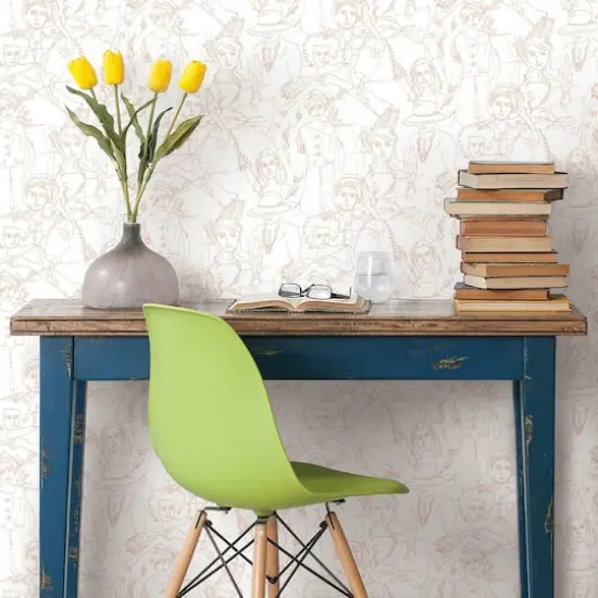 RoomMates Vogue Sketches Peel & Stick Wallpaper Pink/White {5}