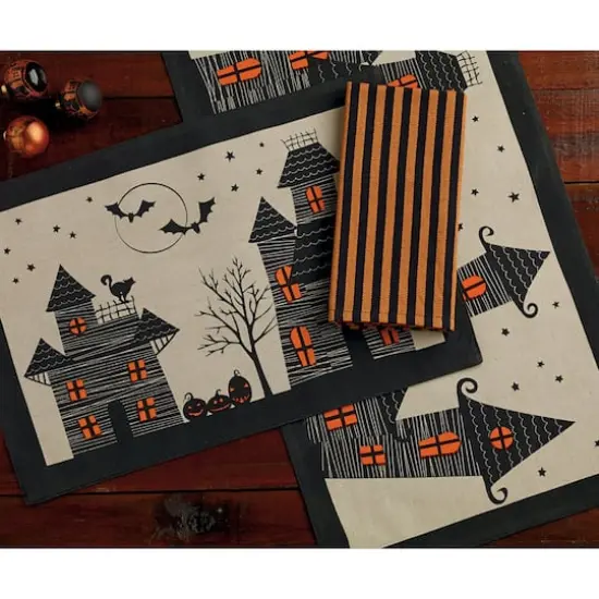DII&reg; 72" Haunted House Jute Table Runner {5}