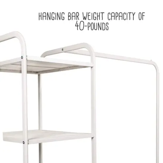 Honey Can Do Garment Rack with Shelves & Shoe Storage {5}