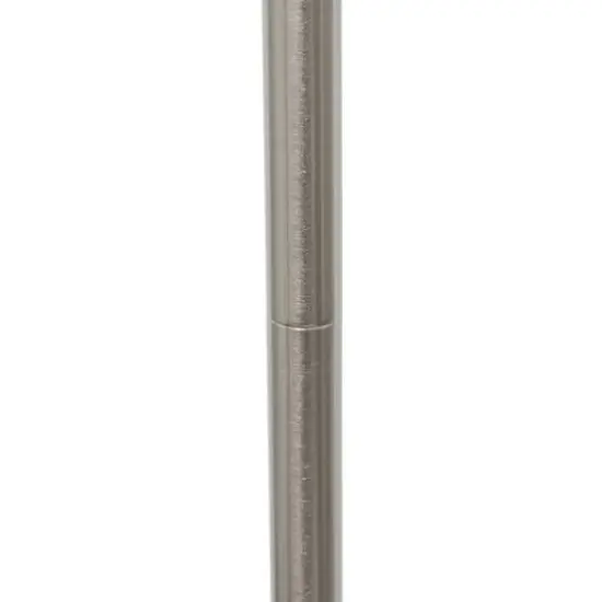 Simple Designs 57" Brushed Nickel Drum Shade Floor Lamp Brushed Nickel and Gray {8}