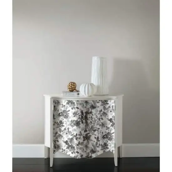 RoomMates Watercolor Floral Peel & Stick Wallpaper Black {4}