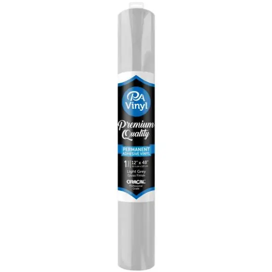 PA Vinyl Gloss Permanent Adhesive Vinyl Light Gray {1}