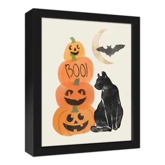 Halloween Still Life Black Framed Canvas Wall Art {3}