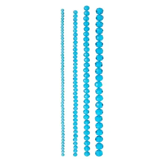 Turquoise Faceted Glass Rondelle Beads by Bead Landing&trade; {4}