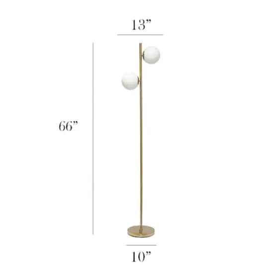 Simple Designs 66" Standing Tree Floor Lamp Gold {4}