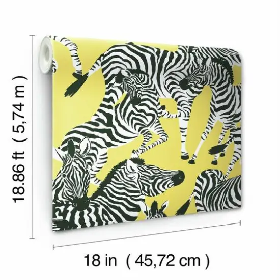 RoomMates Herd Together Peel & Stick Wallpaper Yellow {8}