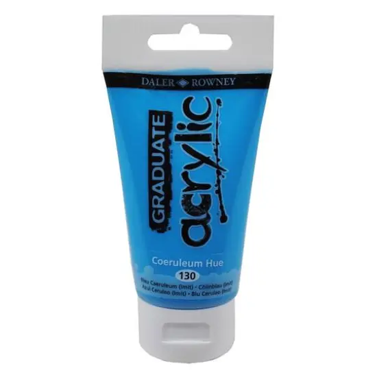 Daler-Rowney&reg; Graduate Acrylic Paint, 75mL 130 Coeruleum Blue {1}