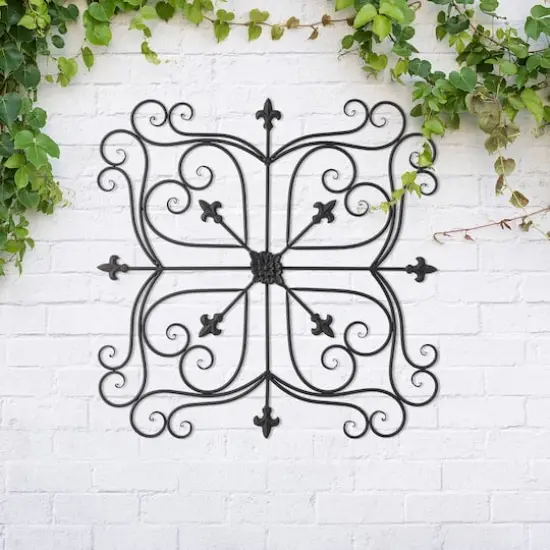 Glitzhome® 23.5" Traditional Iron Scroll Garden Wall Décor {3}