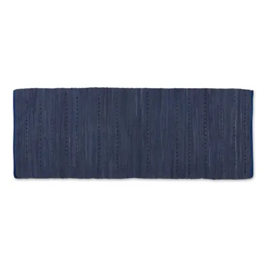 DII&reg; French Blue Rag Rug, 2ft. x 6ft. {1}