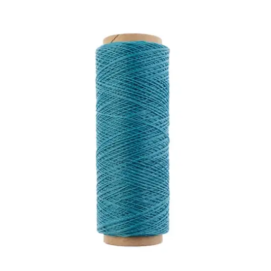 Gudebrod 0.015" 3 Ply Waxed Thread, 500ft. Turquoise {3}