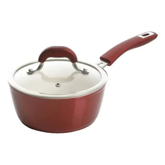 Kenmore&reg; Arlington 12-Piece Metallic Red Aluminum Ceramic-Coated Nonstick Cookware Set {6}