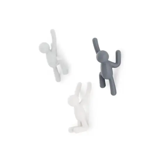 Buddy Wall Hooks, 3ct. Gray {1}