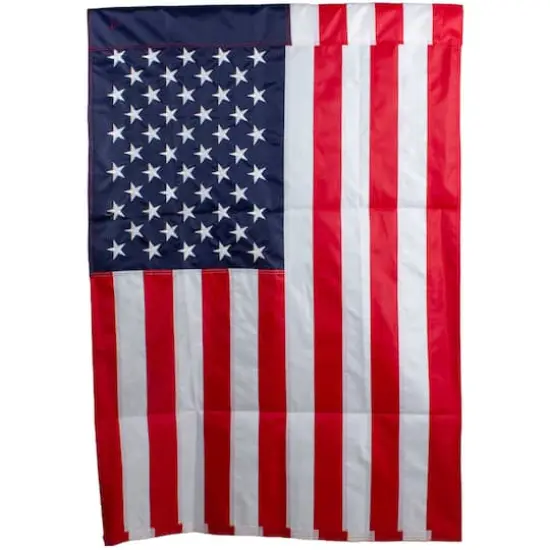 Patriotic Americana Embroidered Outdoor House Flag, 28" x 40" {3}
